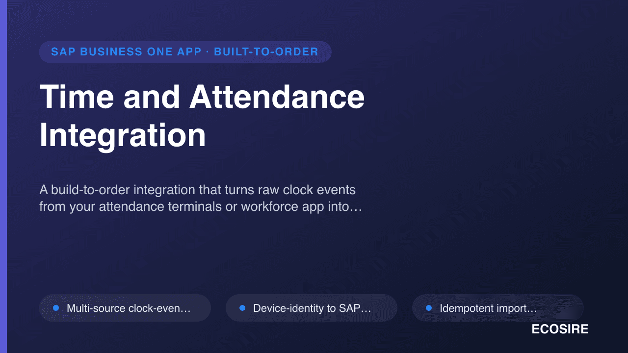 Time and Attendance Integration