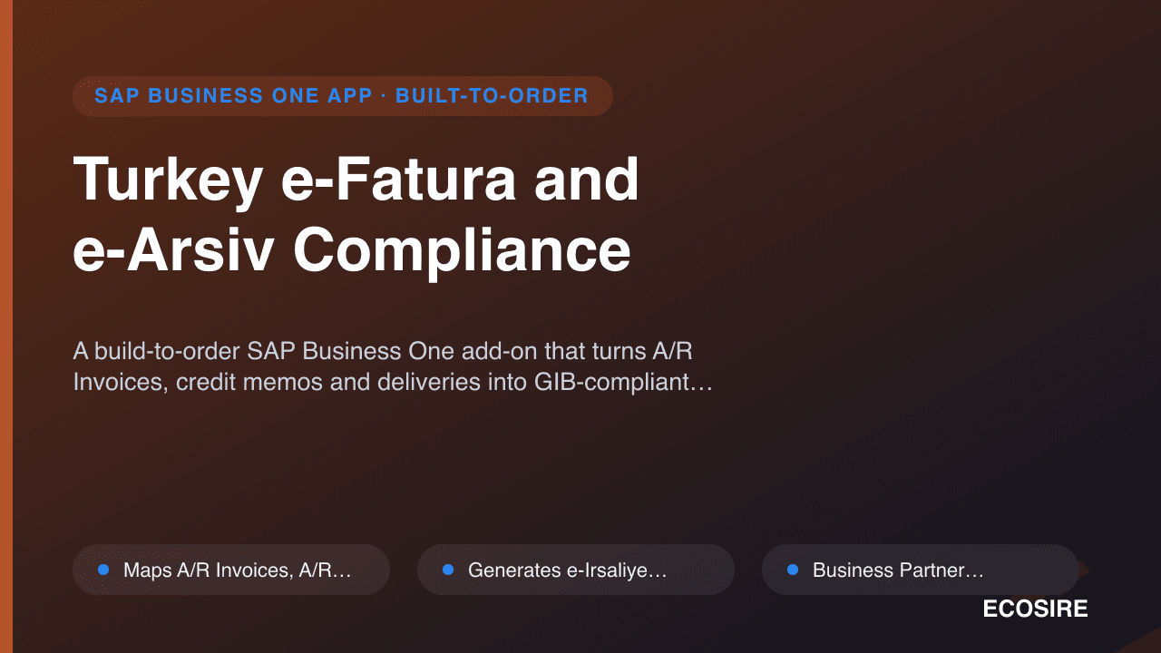 Turkey e-Fatura and e-Arsiv Compliance