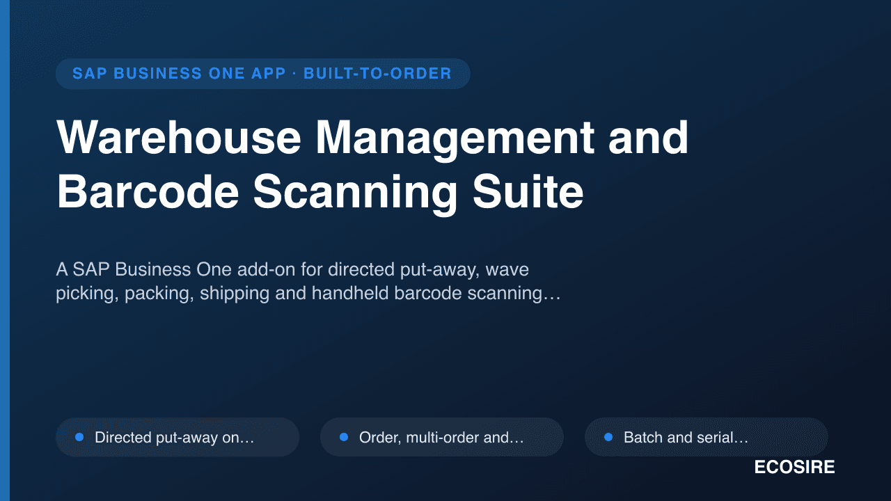 Warehouse Management and Barcode Scanning Suite