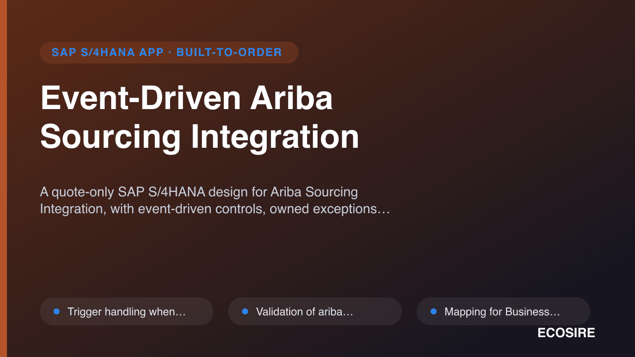 Event-Driven Ariba Sourcing Integration