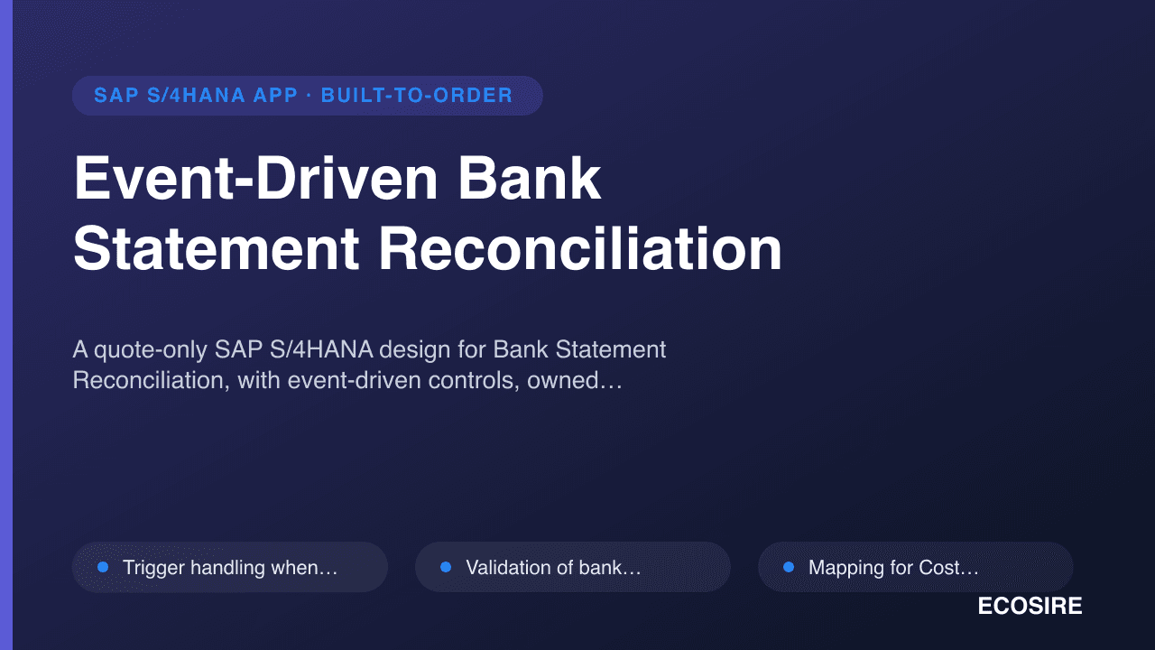 Event-Driven Bank Statement Reconciliation