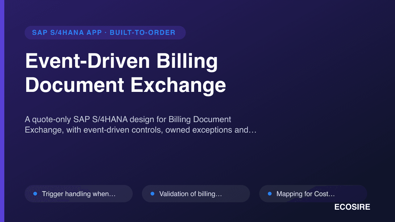 Event-Driven Billing Document Exchange