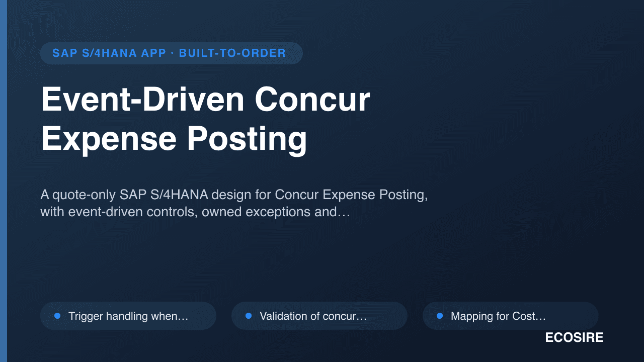 Event-Driven Concur Expense Posting