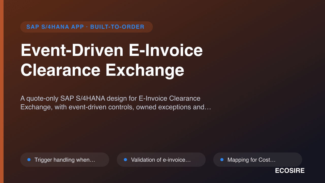 Event-Driven E-Invoice Clearance Exchange
