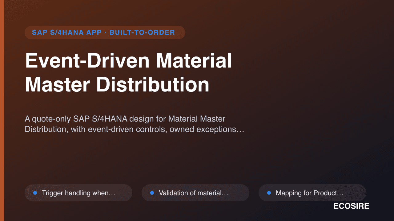 Event-Driven Material Master Distribution