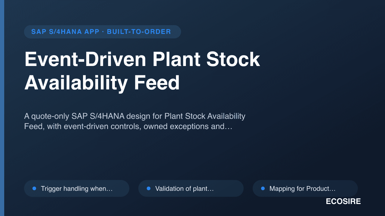 Event-Driven Plant Stock Availability Feed