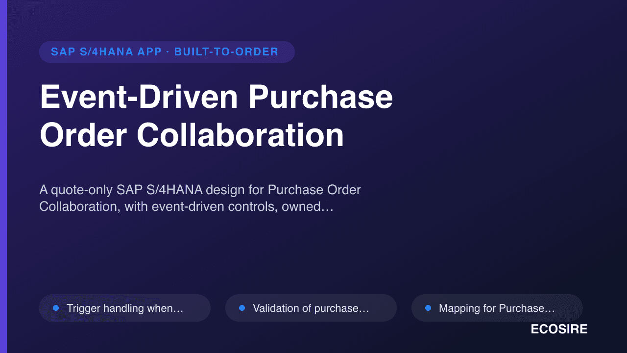 Event-Driven Purchase Order Collaboration