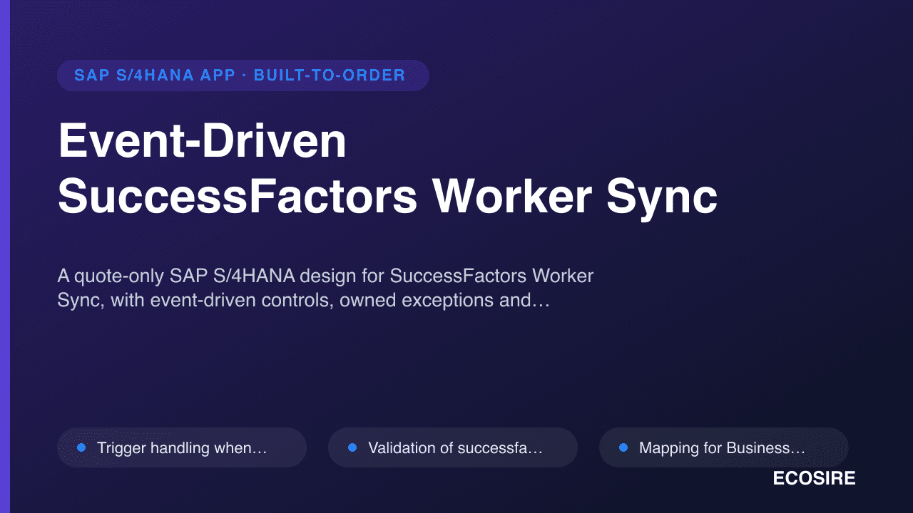 Event-Driven SuccessFactors Worker Sync