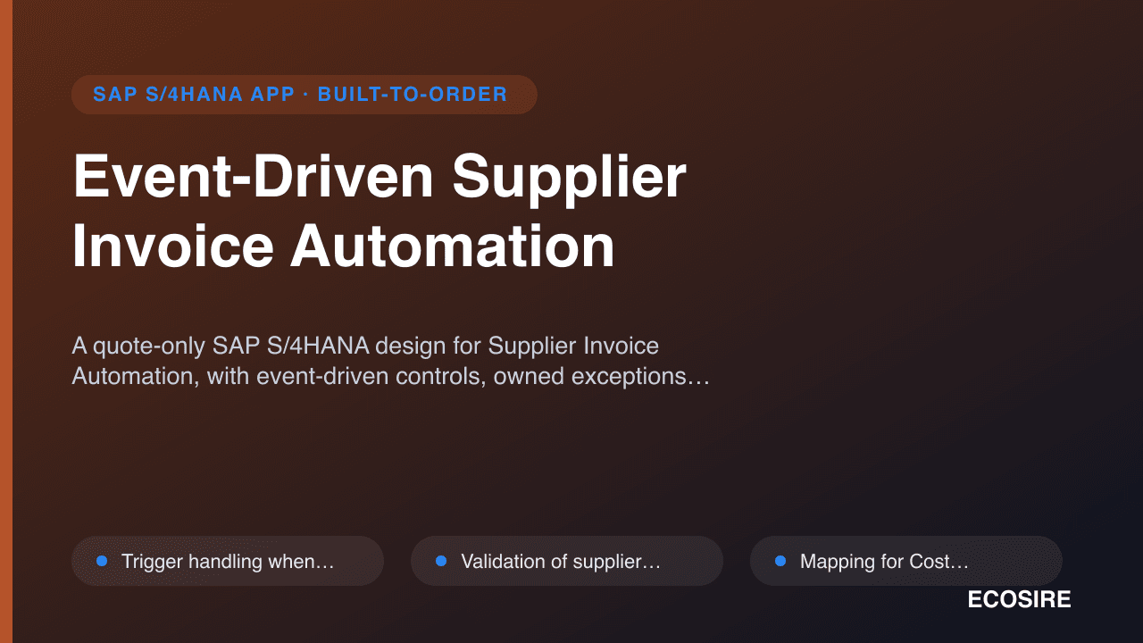 Event-Driven Supplier Invoice Automation