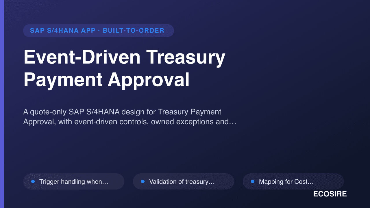 Event-Driven Treasury Payment Approval