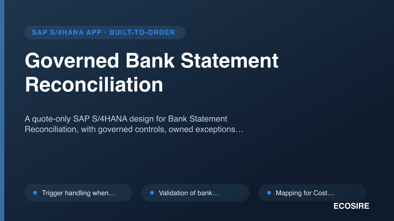 Governed Bank Statement Reconciliation