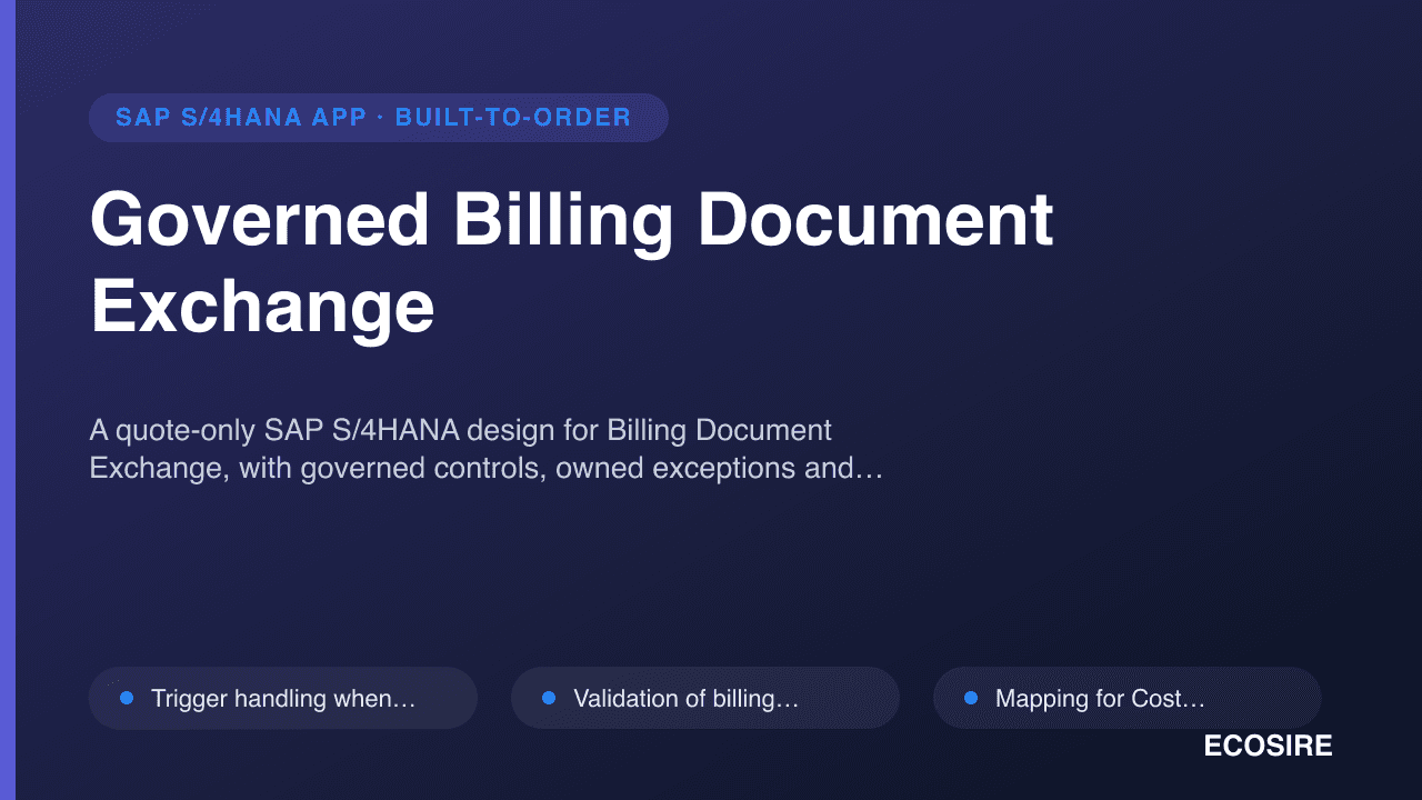Governed Billing Document Exchange