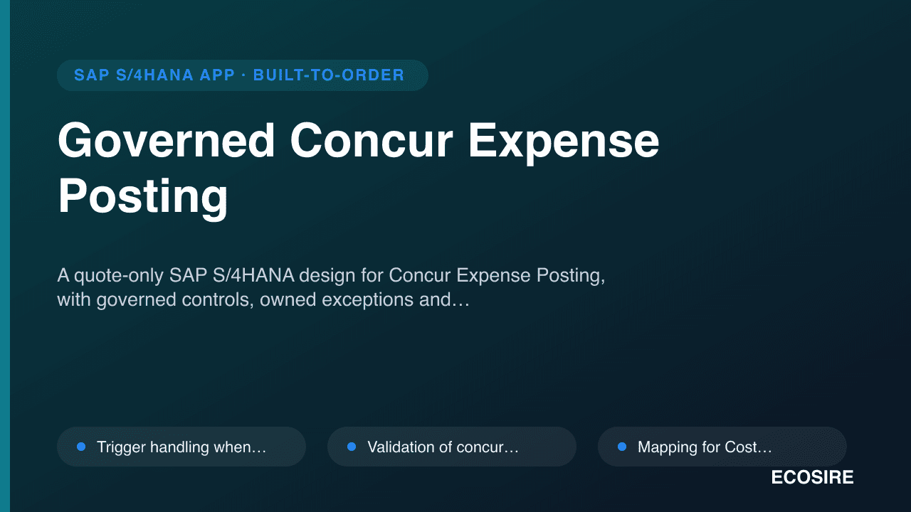 Governed Concur Expense Posting