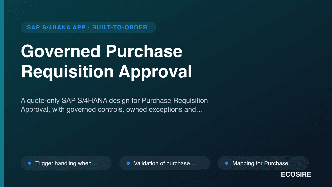 Governed Purchase Requisition Approval