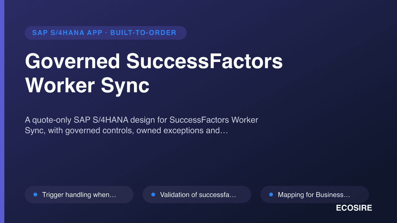 Governed SuccessFactors Worker Sync