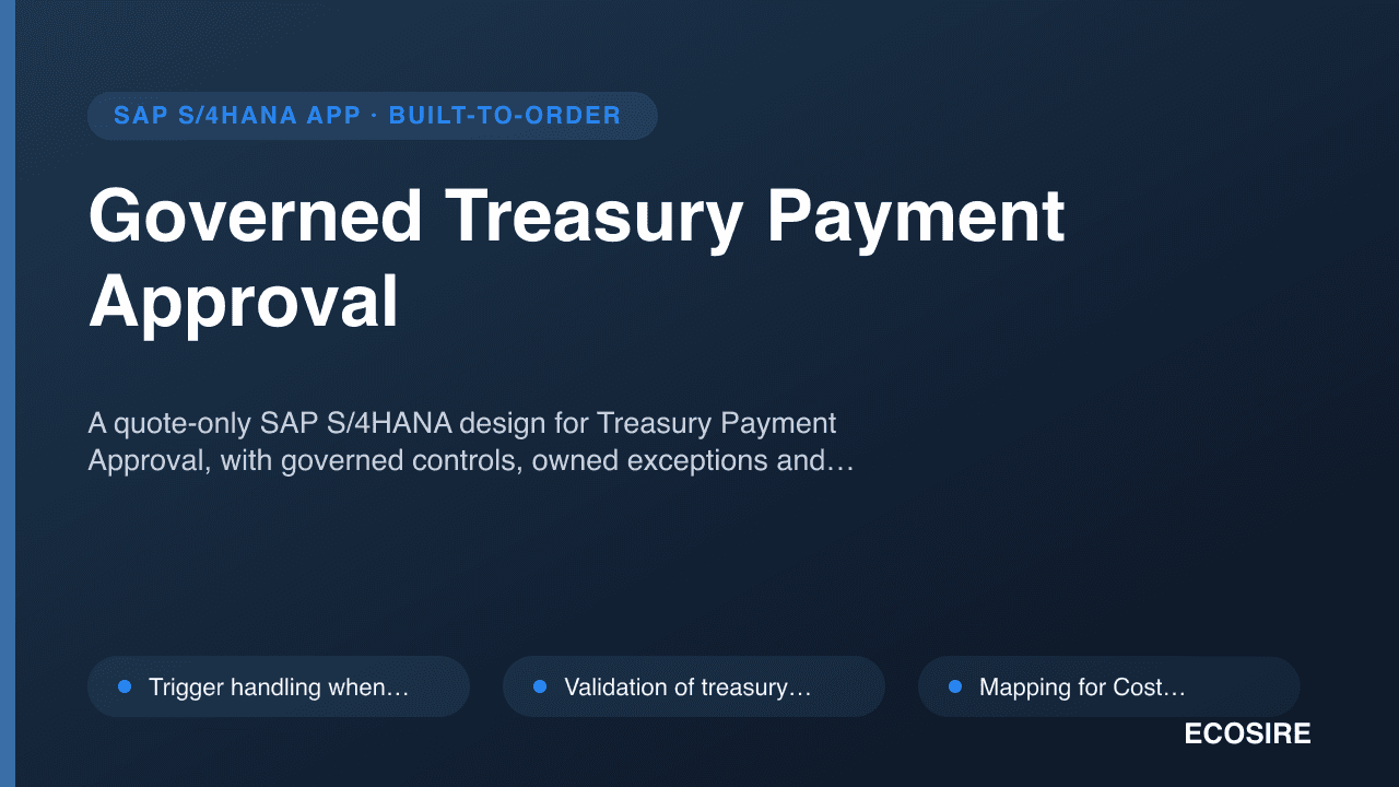 Governed Treasury Payment Approval