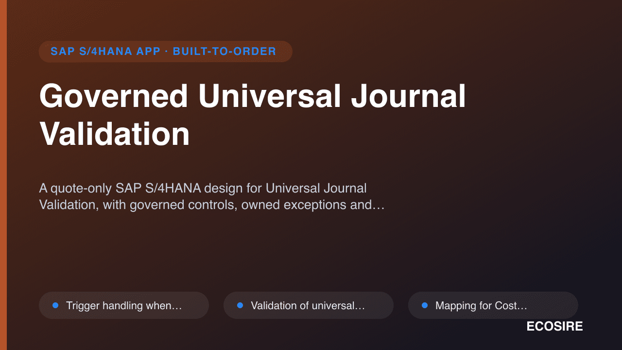 Governed Universal Journal Validation