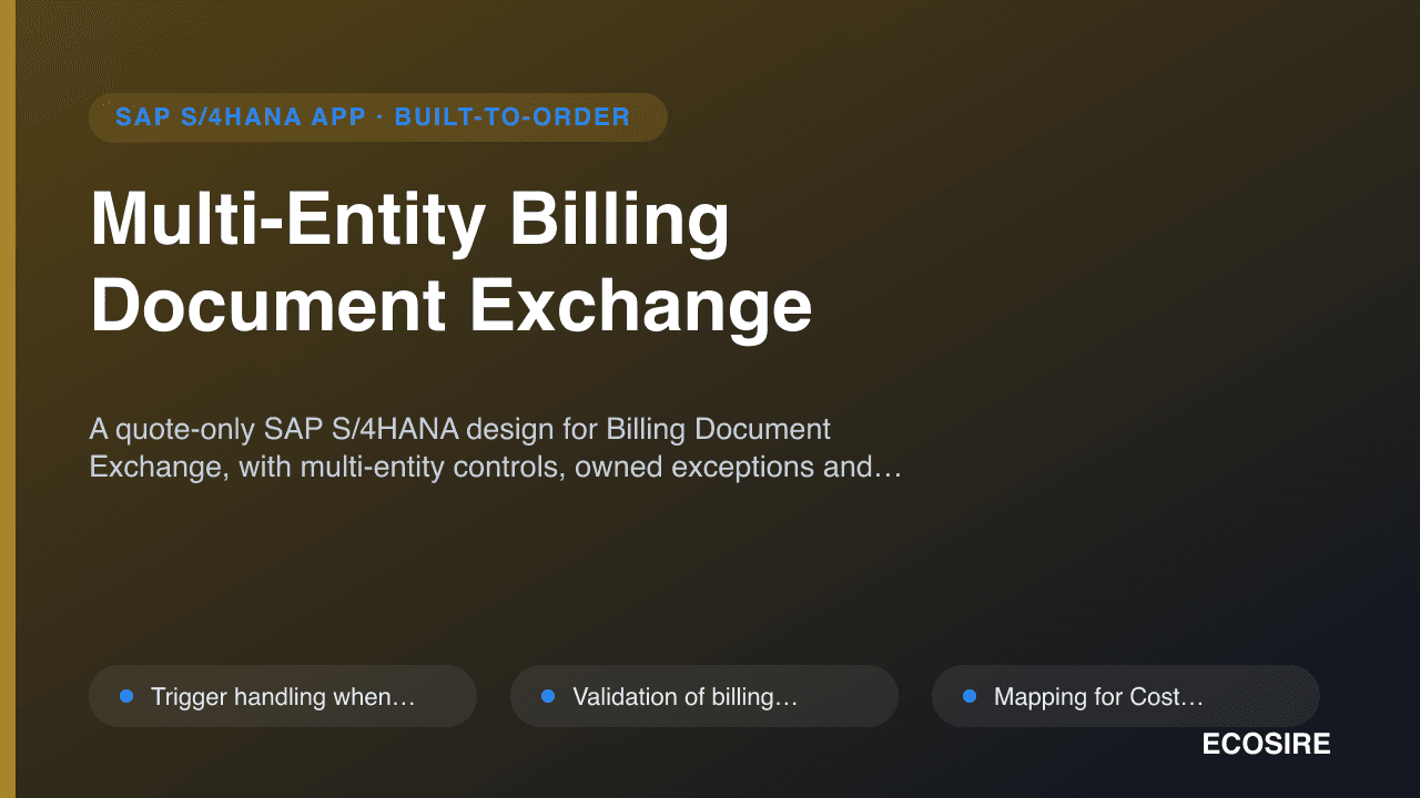 Multi-Entity Billing Document Exchange