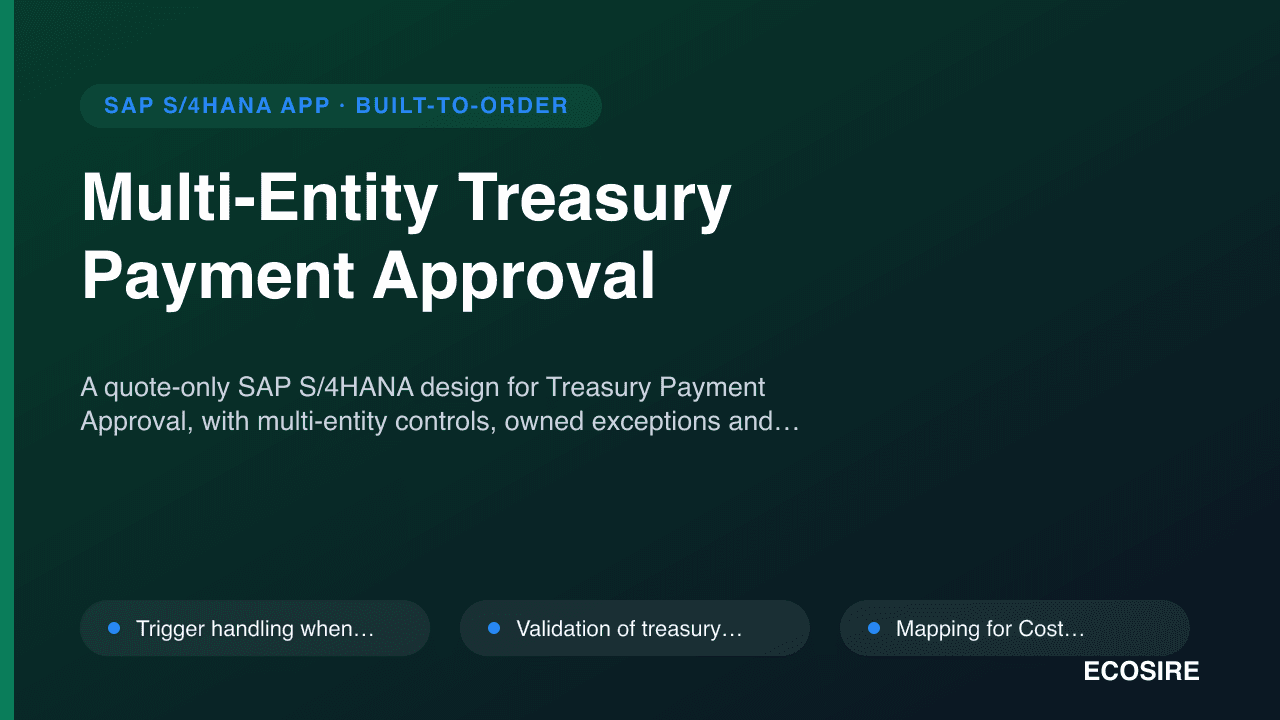 Multi-Entity Treasury Payment Approval