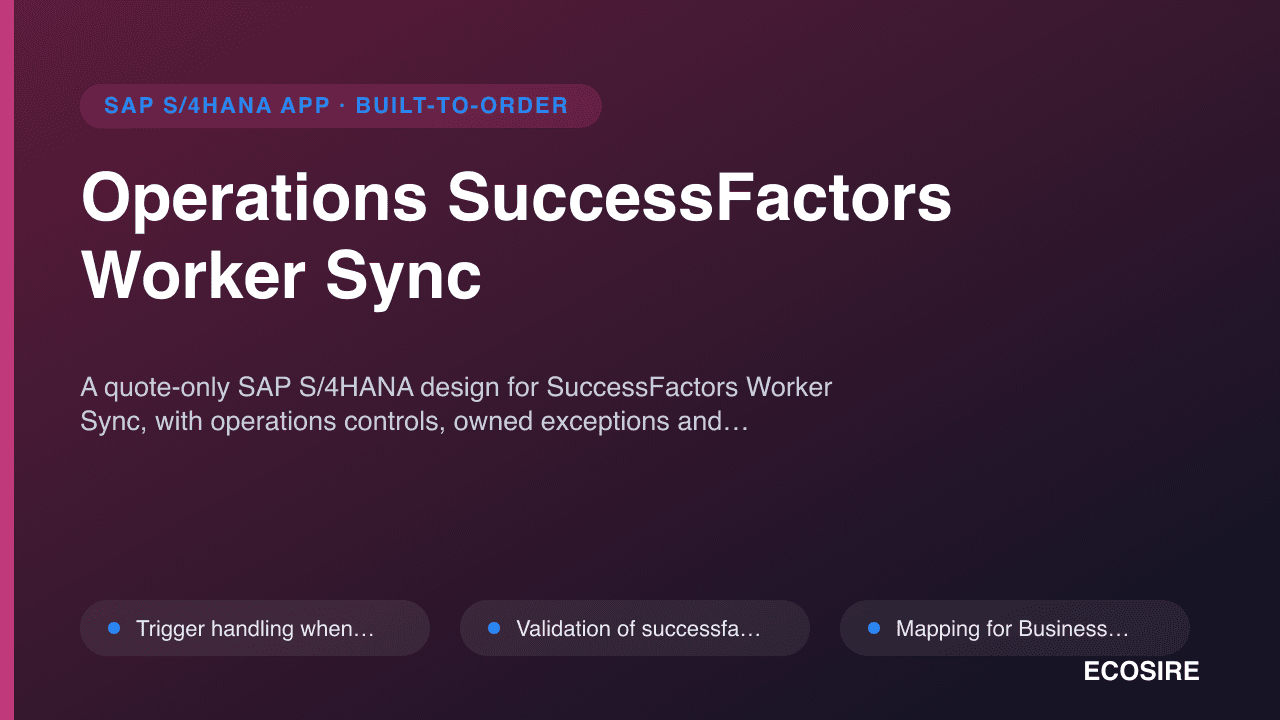 Operations SuccessFactors Worker Sync