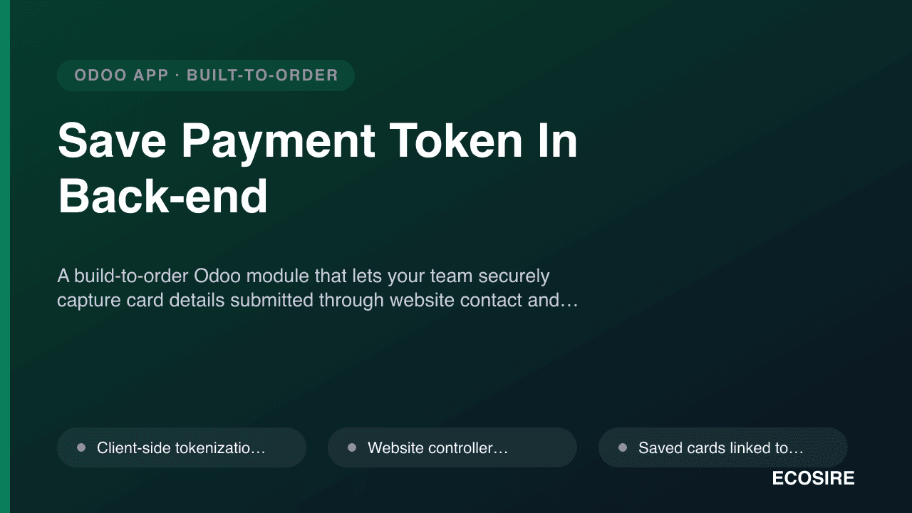 Save Payment Token In Back-end