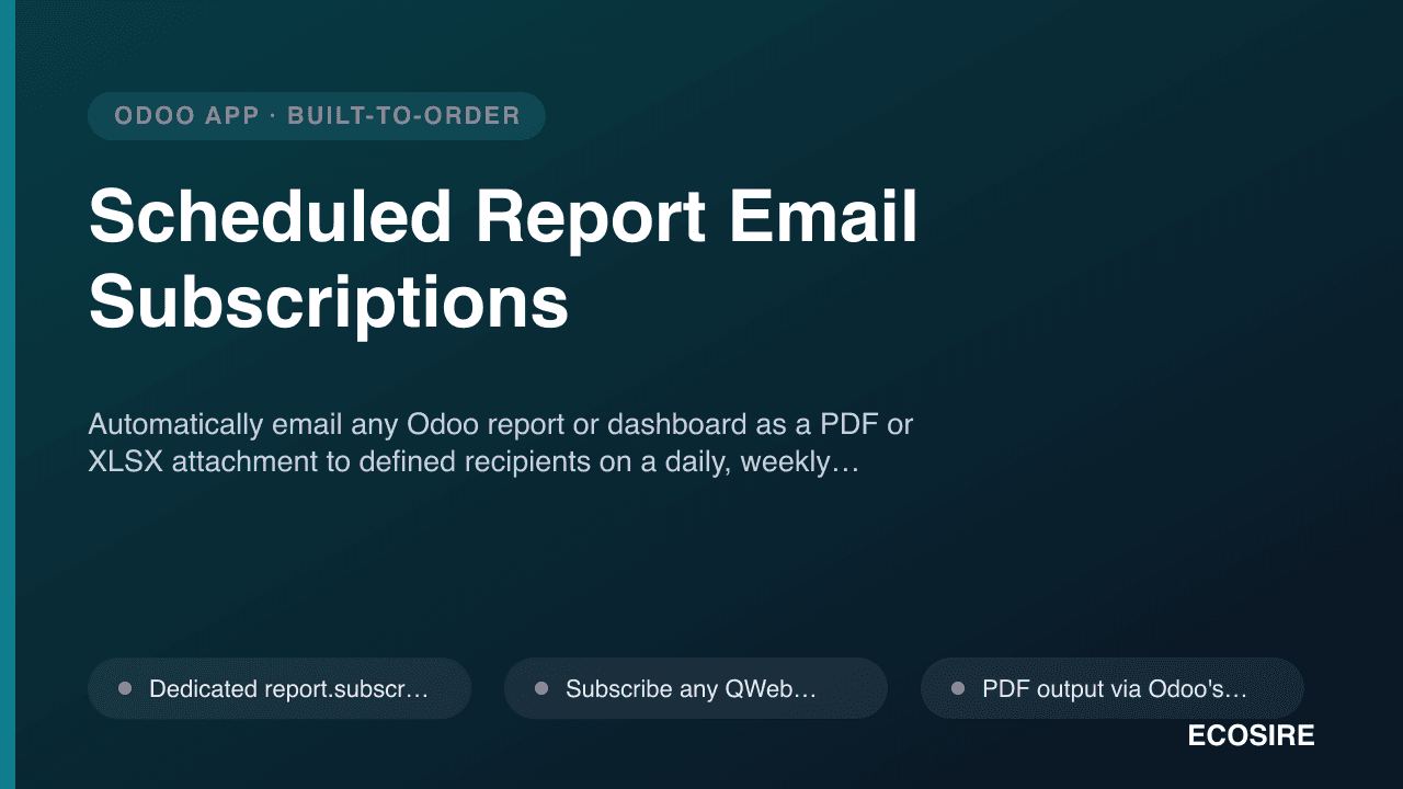 Scheduled Report Email Subscriptions