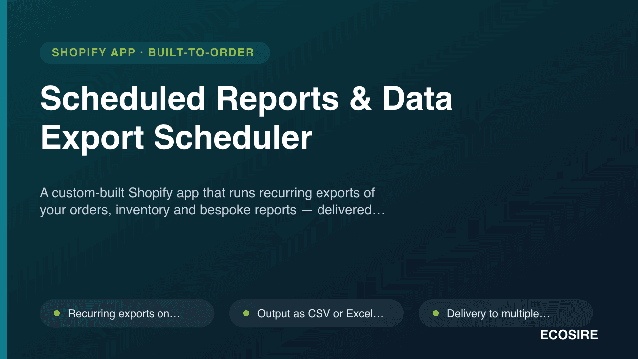 Scheduled Reports & Data Export Scheduler
