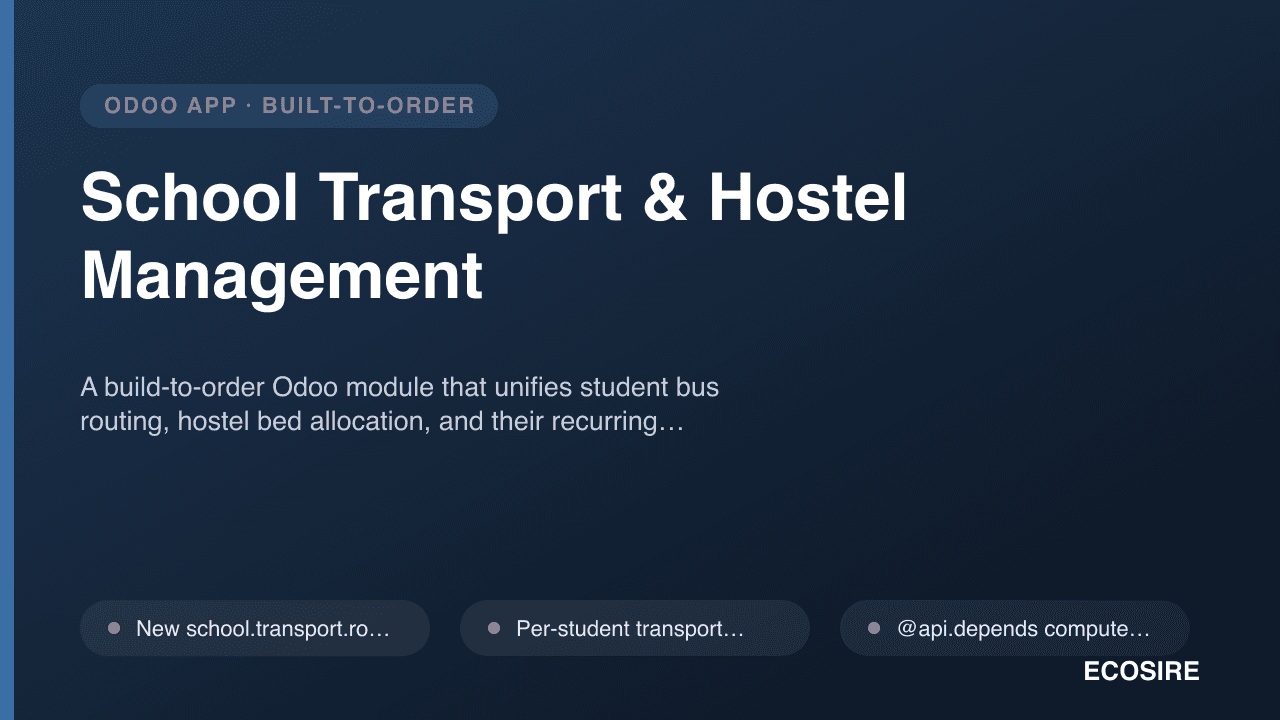 School Transport & Hostel Management