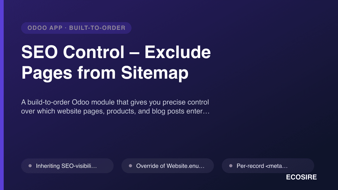 SEO Control – Exclude Pages from Sitemap