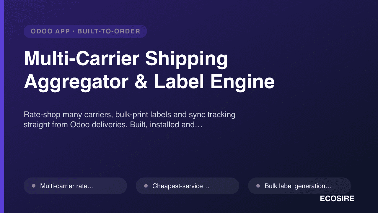 Multi-Carrier Shipping Aggregator & Label Engine