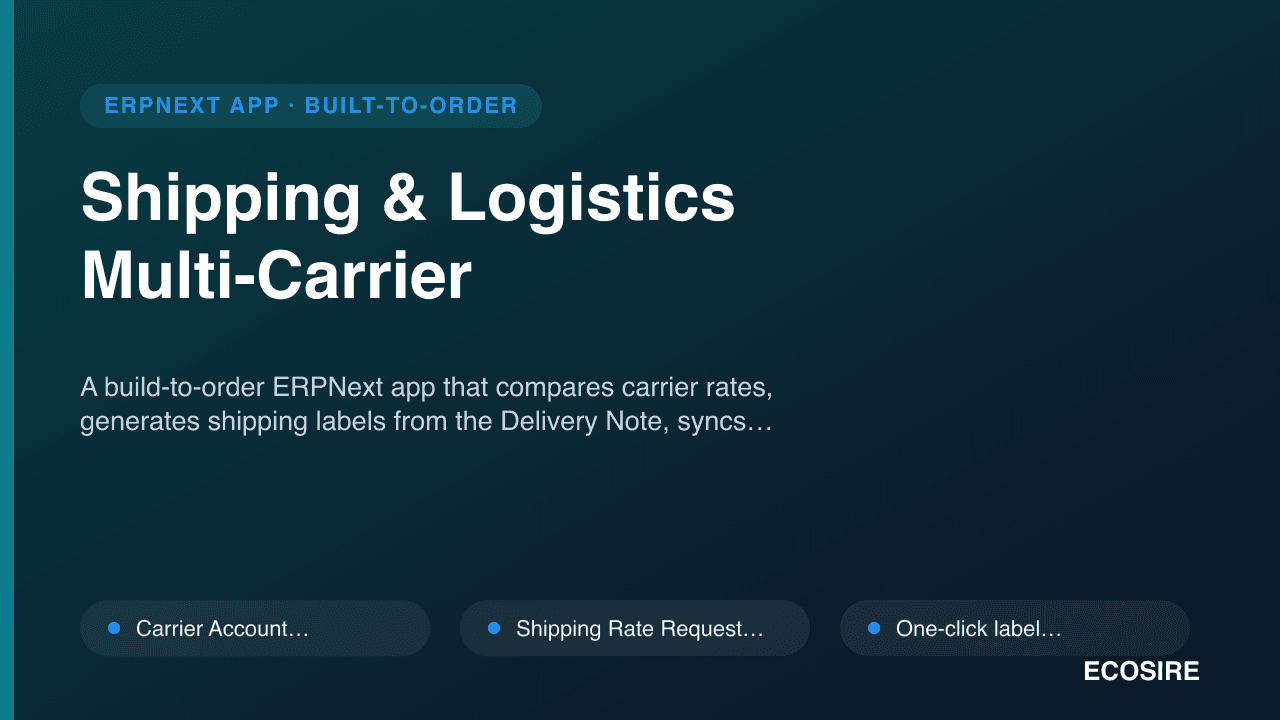 Shipping & Logistics Multi-Carrier