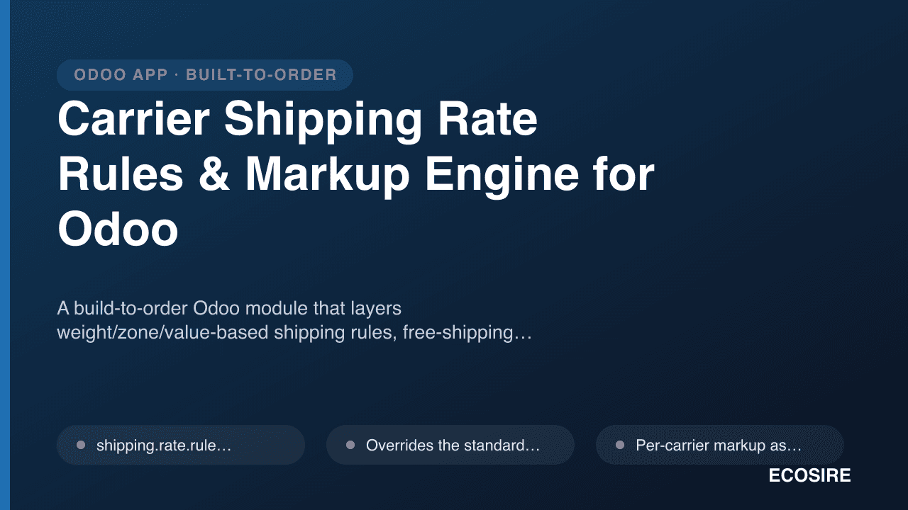 Carrier Shipping Rate Rules & Markup Engine for Odoo