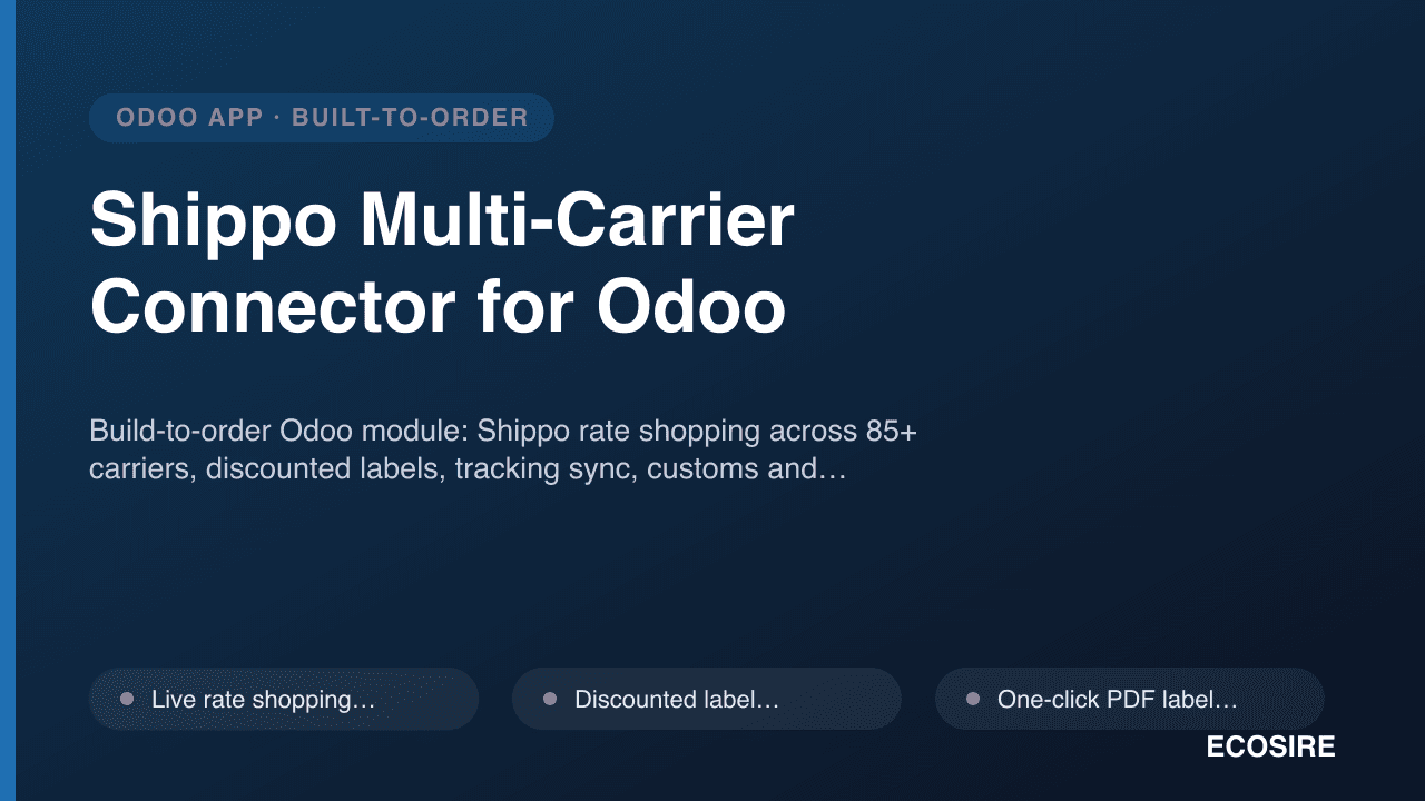 Shippo Multi-Carrier Connector for Odoo