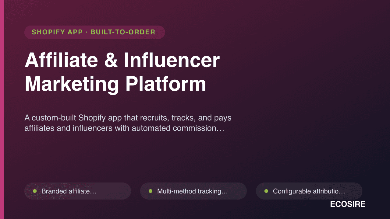 Affiliate & Influencer Marketing Platform