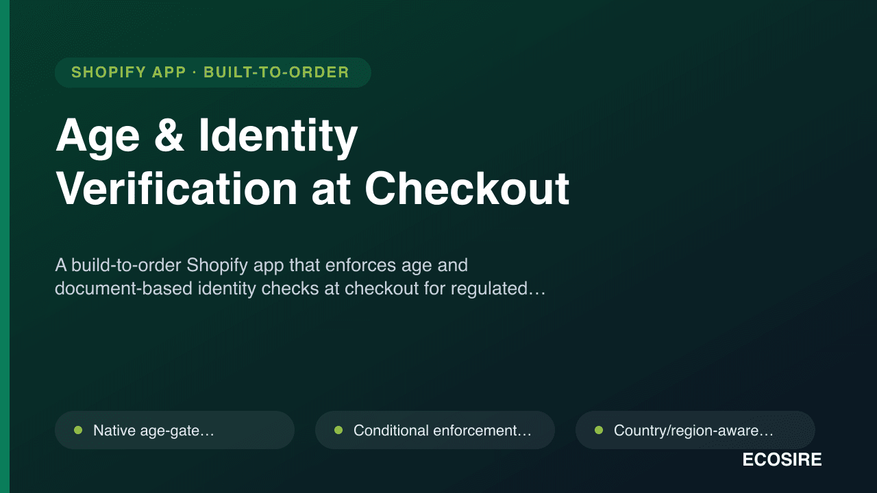Age & Identity Verification at Checkout