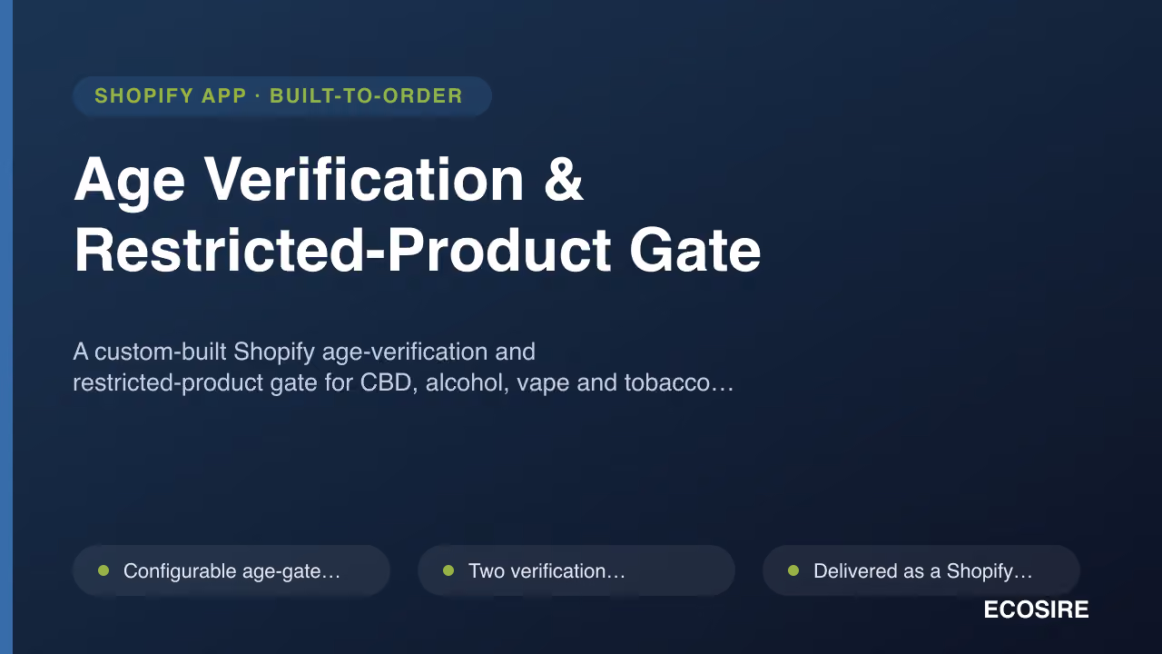 Age Verification & Restricted-Product Gate