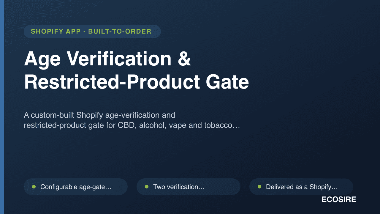 Age Verification & Restricted-Product Gate