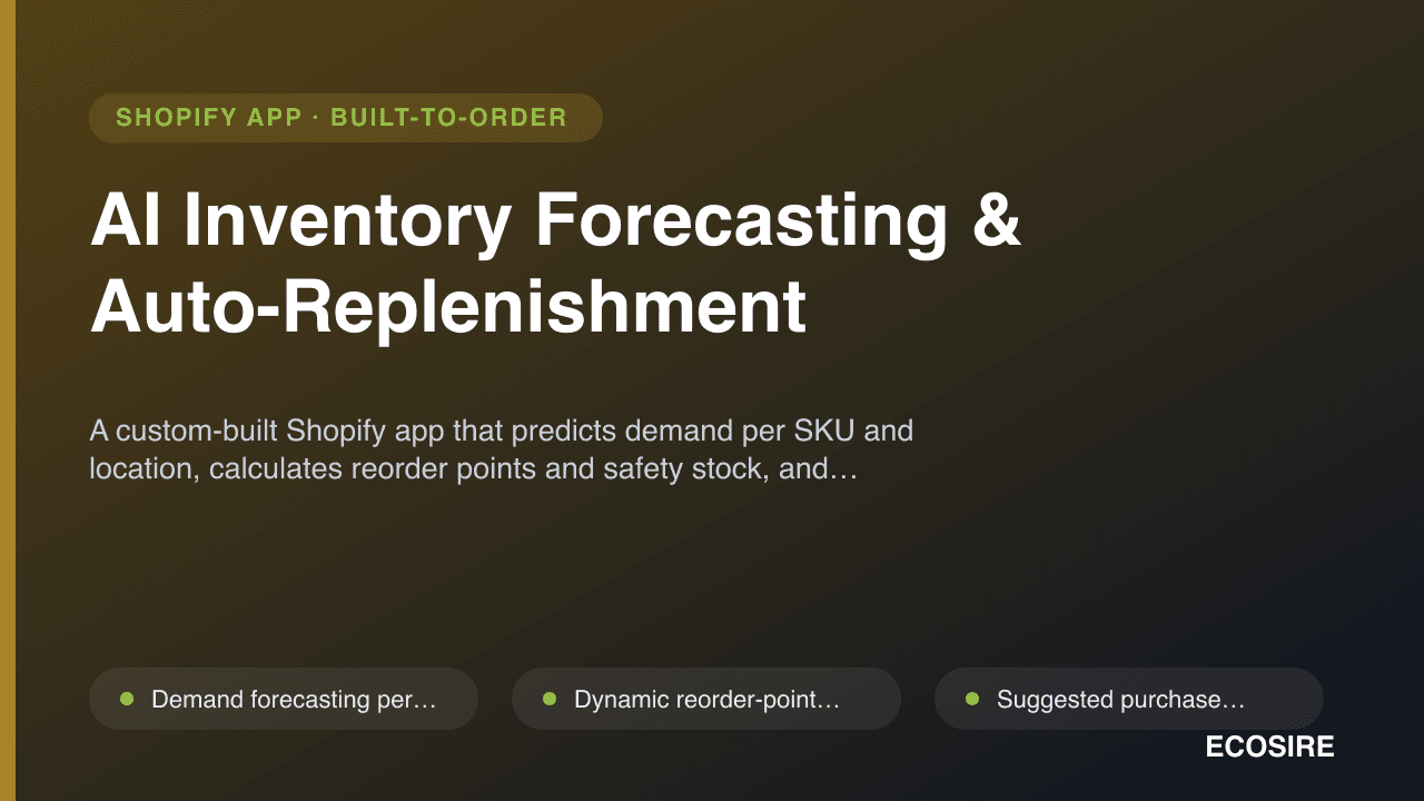 AI Inventory Forecasting & Auto-Replenishment