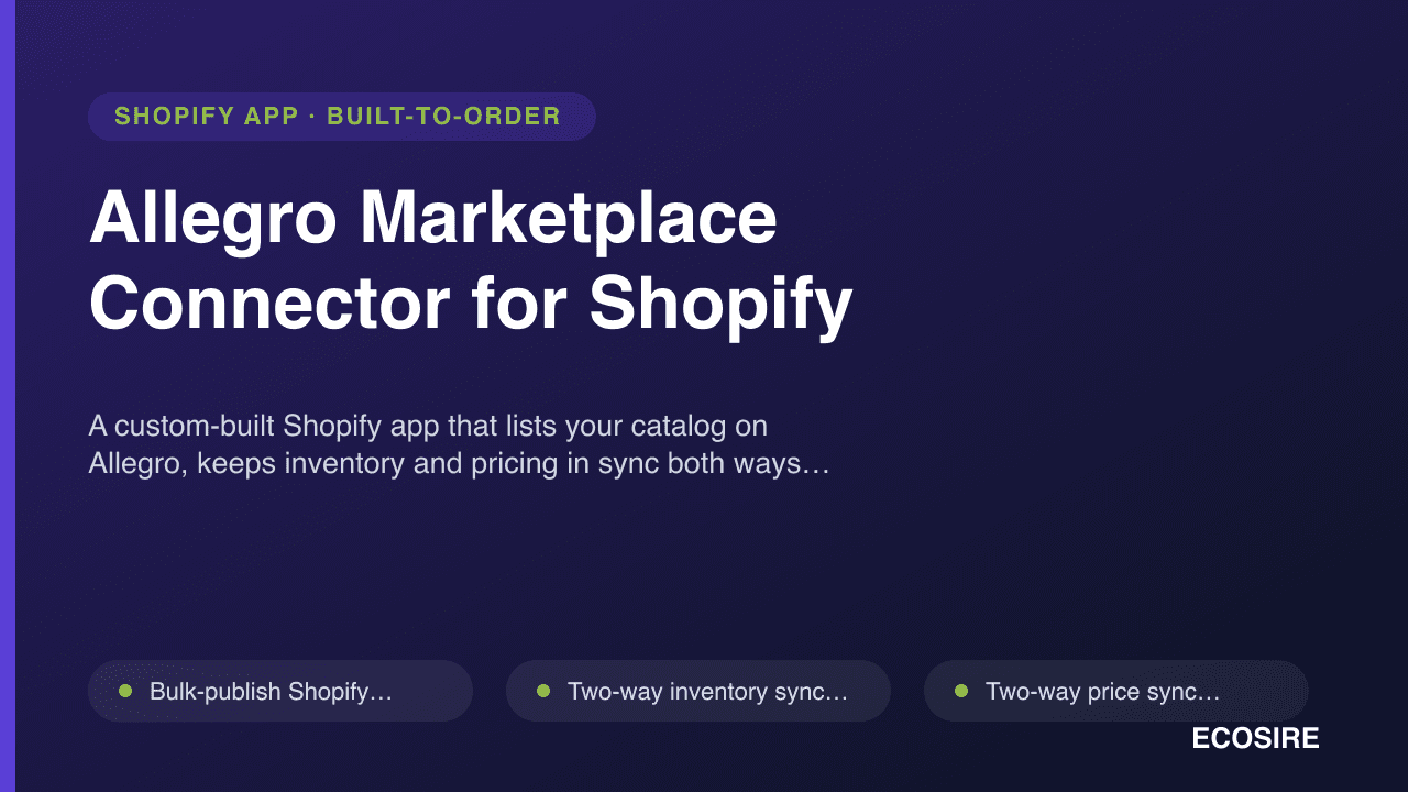Allegro Marketplace Connector for Shopify