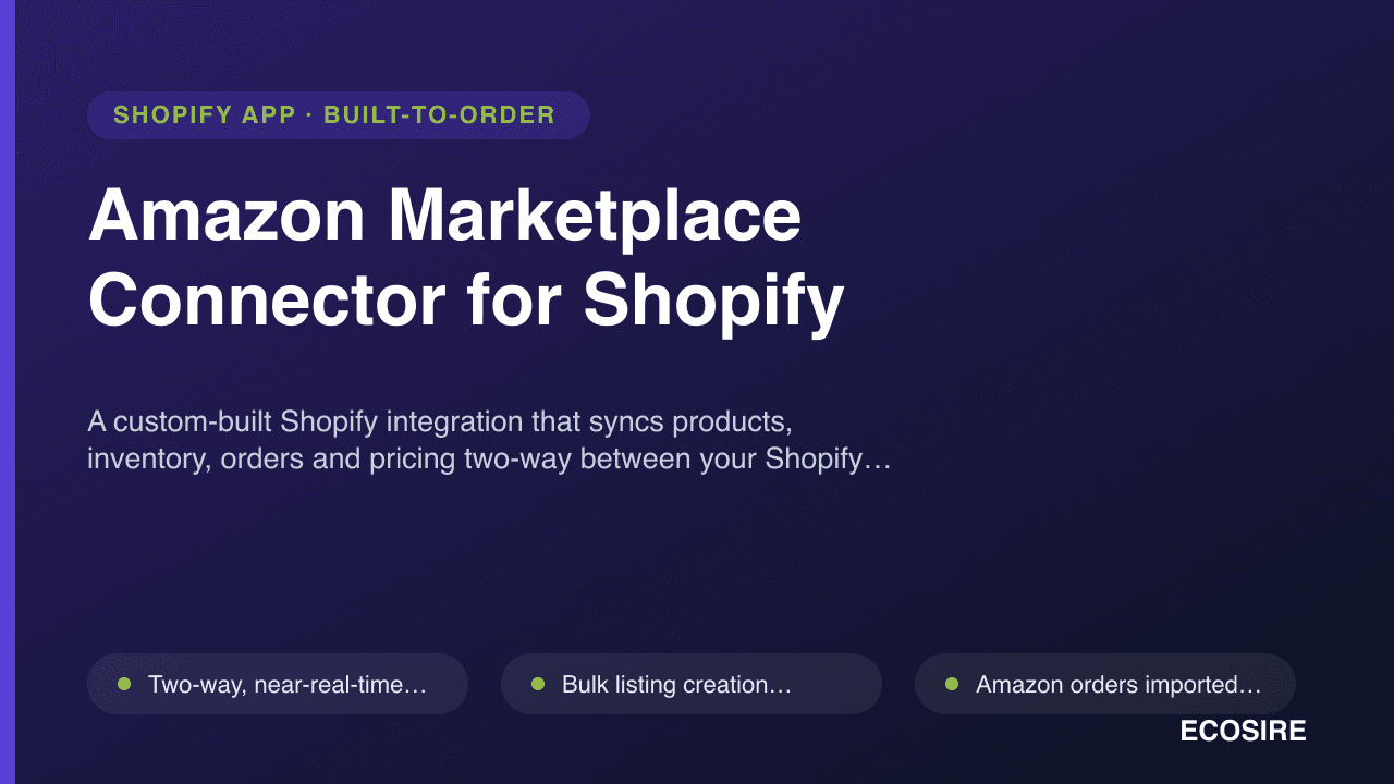 Amazon Marketplace Connector for Shopify