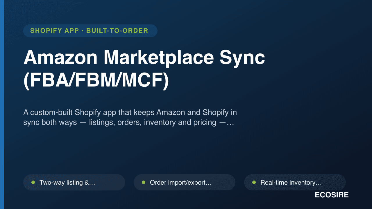 Amazon Marketplace Sync (FBA/FBM/MCF)