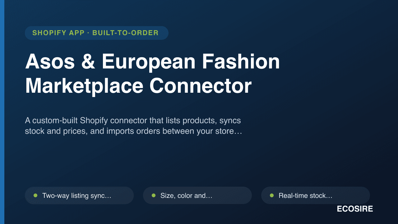 Asos & European Fashion Marketplace Connector
