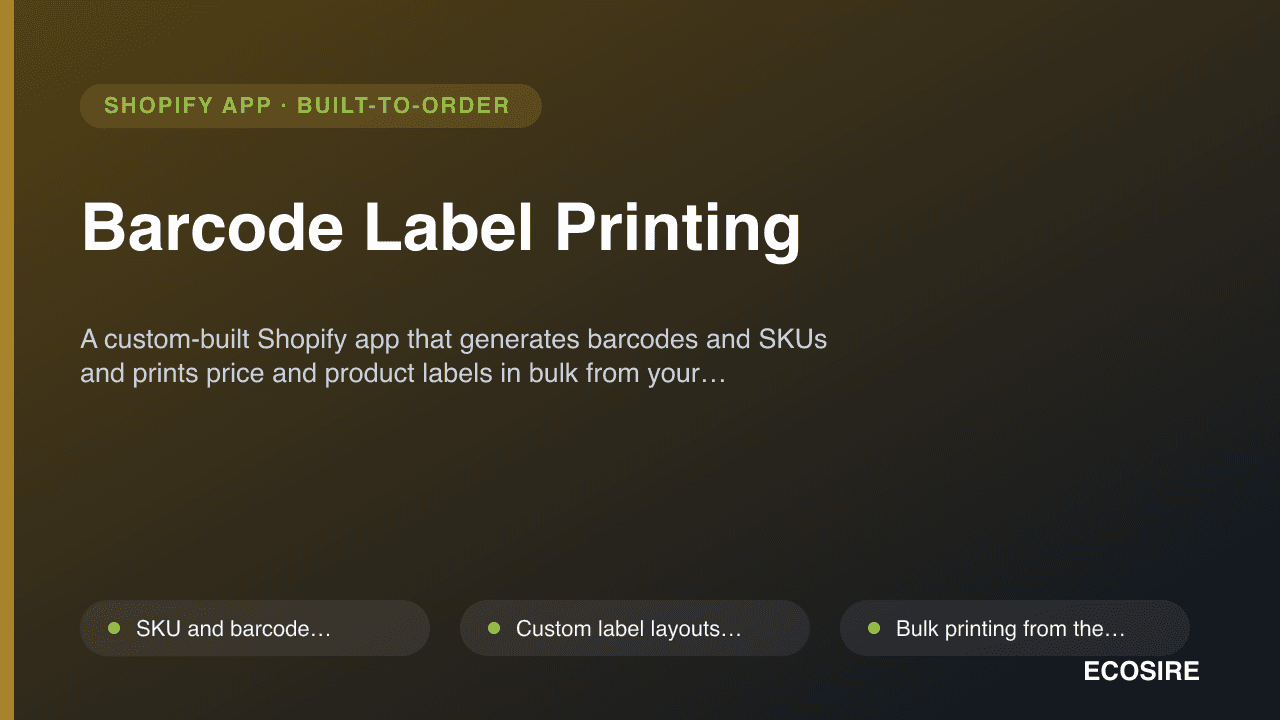 Barcode Label Printing