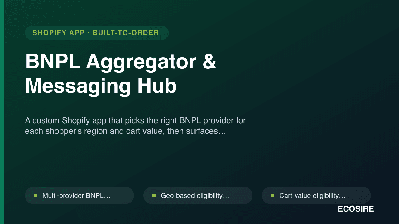 BNPL Aggregator & Messaging Hub