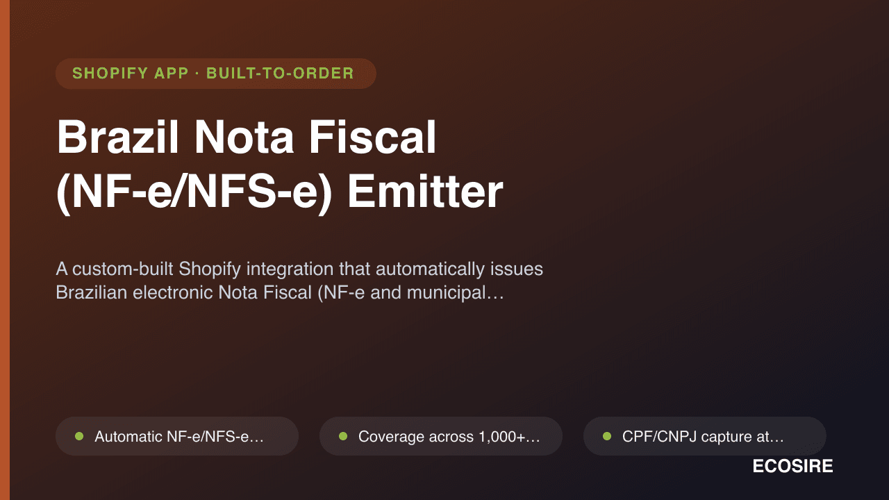 Brazil Nota Fiscal (NF-e/NFS-e) Emitter