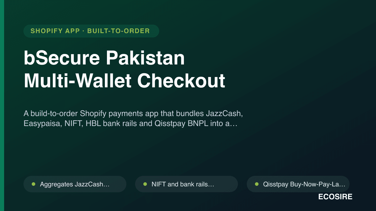 bSecure Pakistan Multi-Wallet Checkout