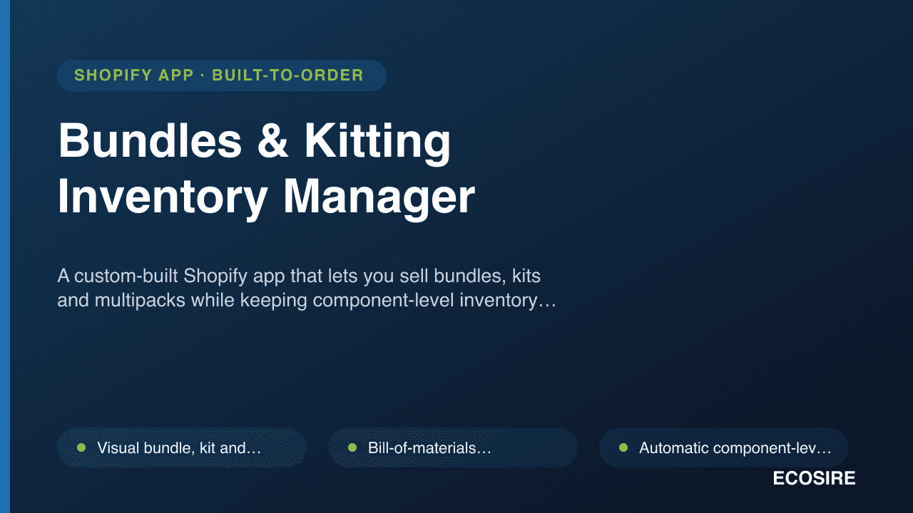Bundles & Kitting Inventory Manager