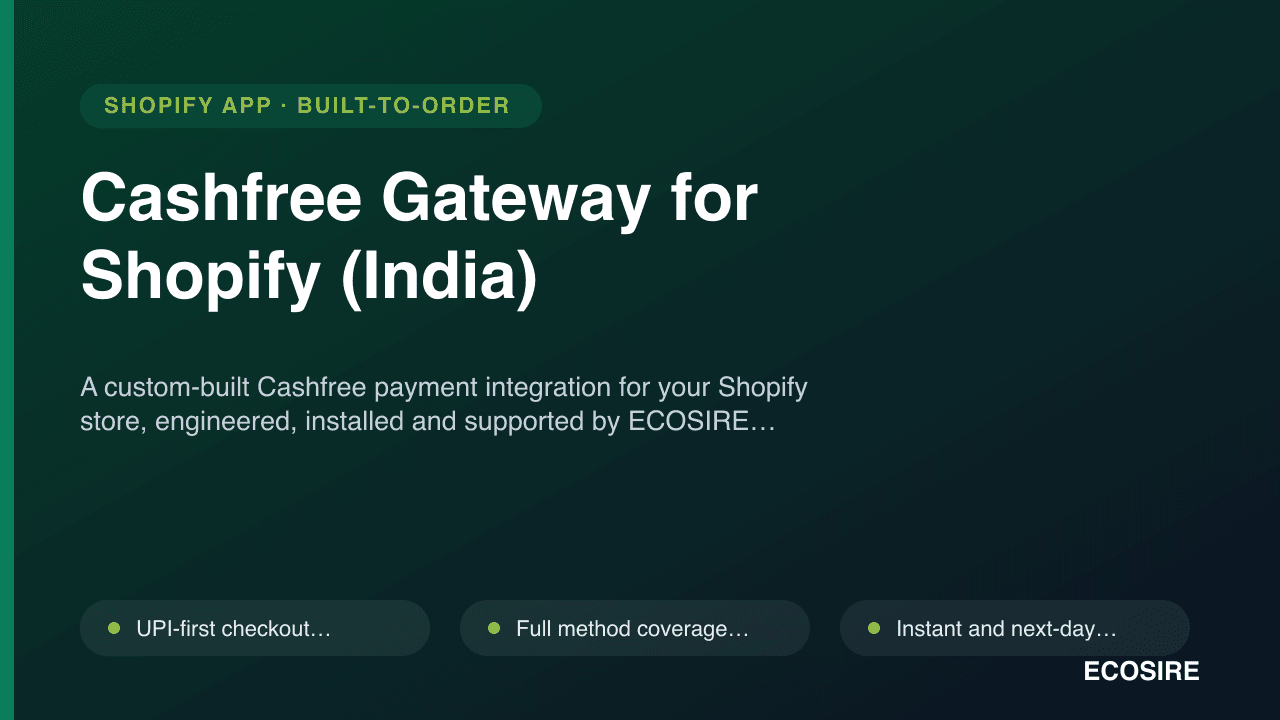 Cashfree Gateway for Shopify (India)