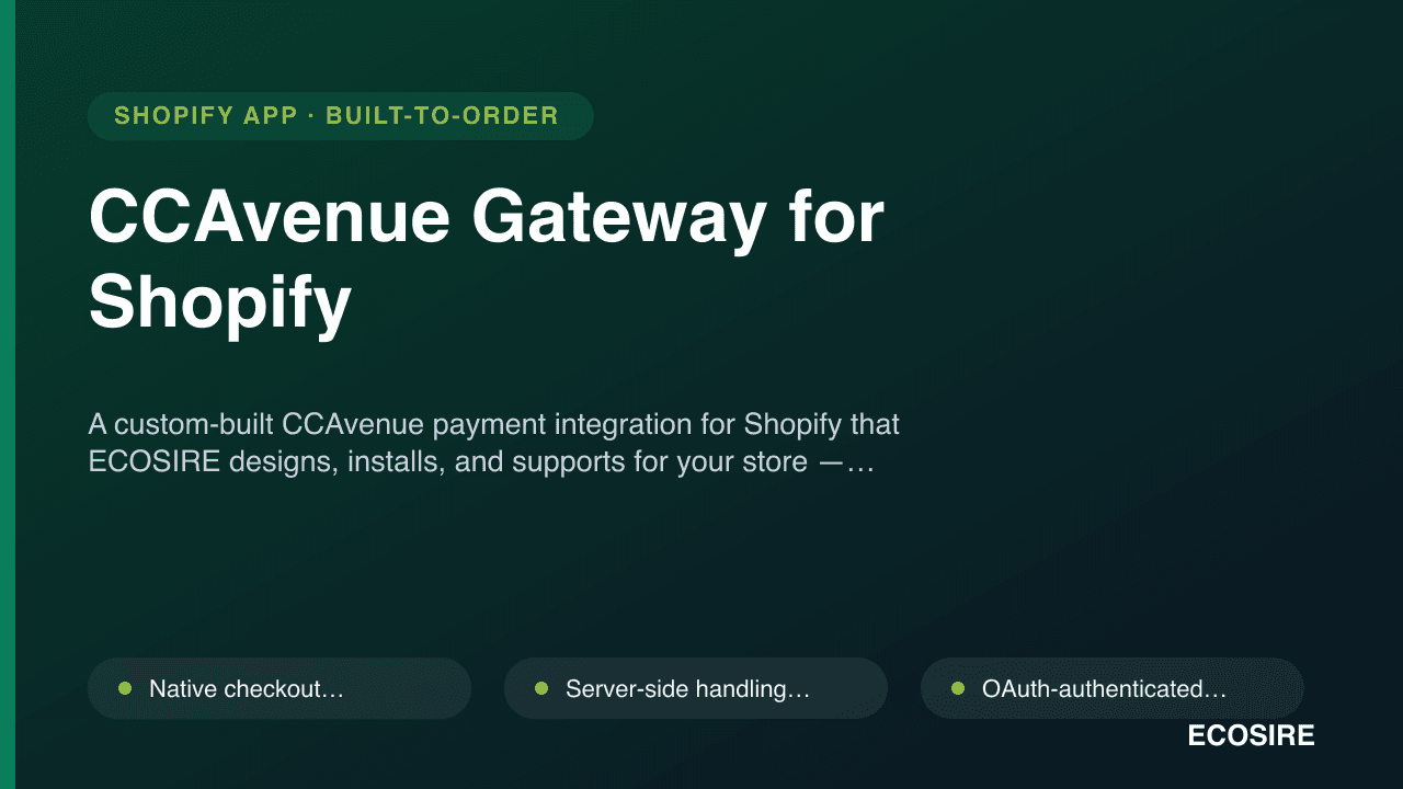 CCAvenue Gateway for Shopify