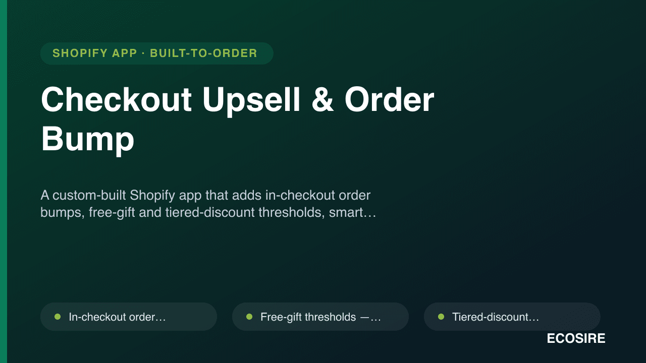 Checkout Upsell & Order Bump